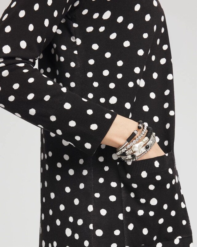 Dots Open-Front Cardigan - image 4
